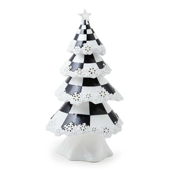 Mackenzie-Childs Courtly Illuminated Porcelain Tree 15.5"x7" Holiday NEW - Picture 1 of 2